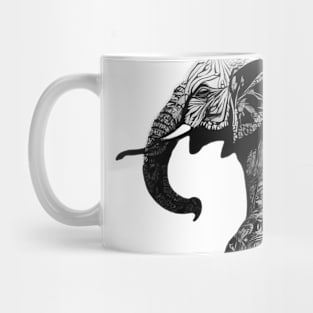 Elephant Shadow Silhouette Anime Style Collection No. 133 Mug